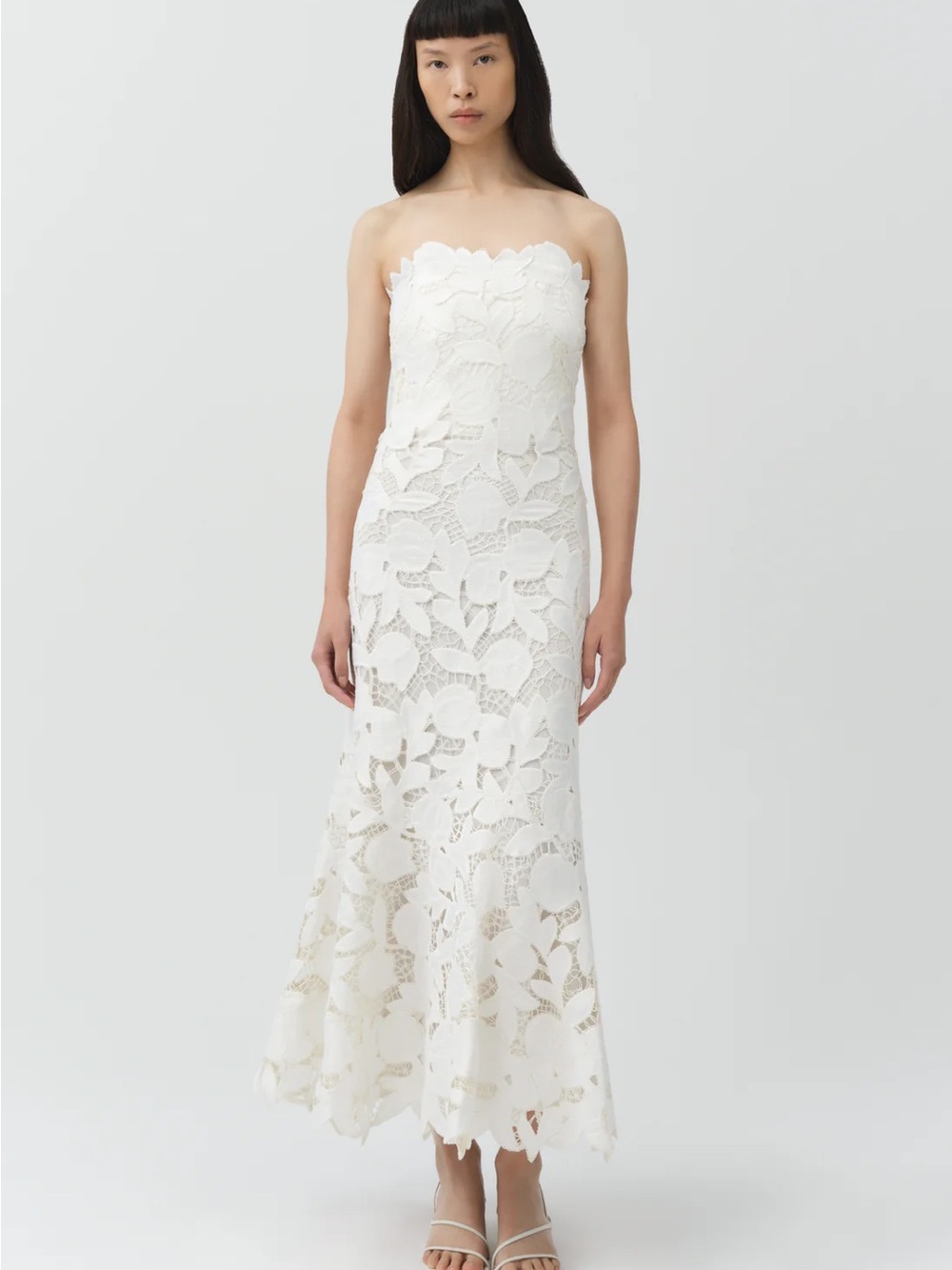 SIMKHAI Valletta Strapless Embroidered Dress